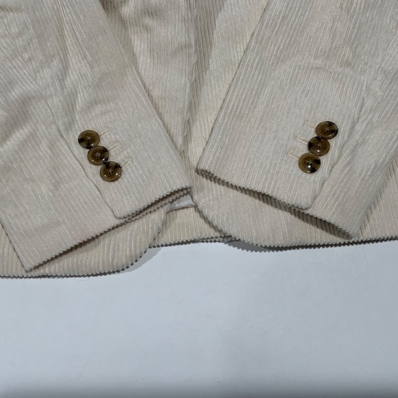 J.Crew Sz 10 Corduroy One Button Blazer Jacket in Ecru BS921 - Picture 6 of 9